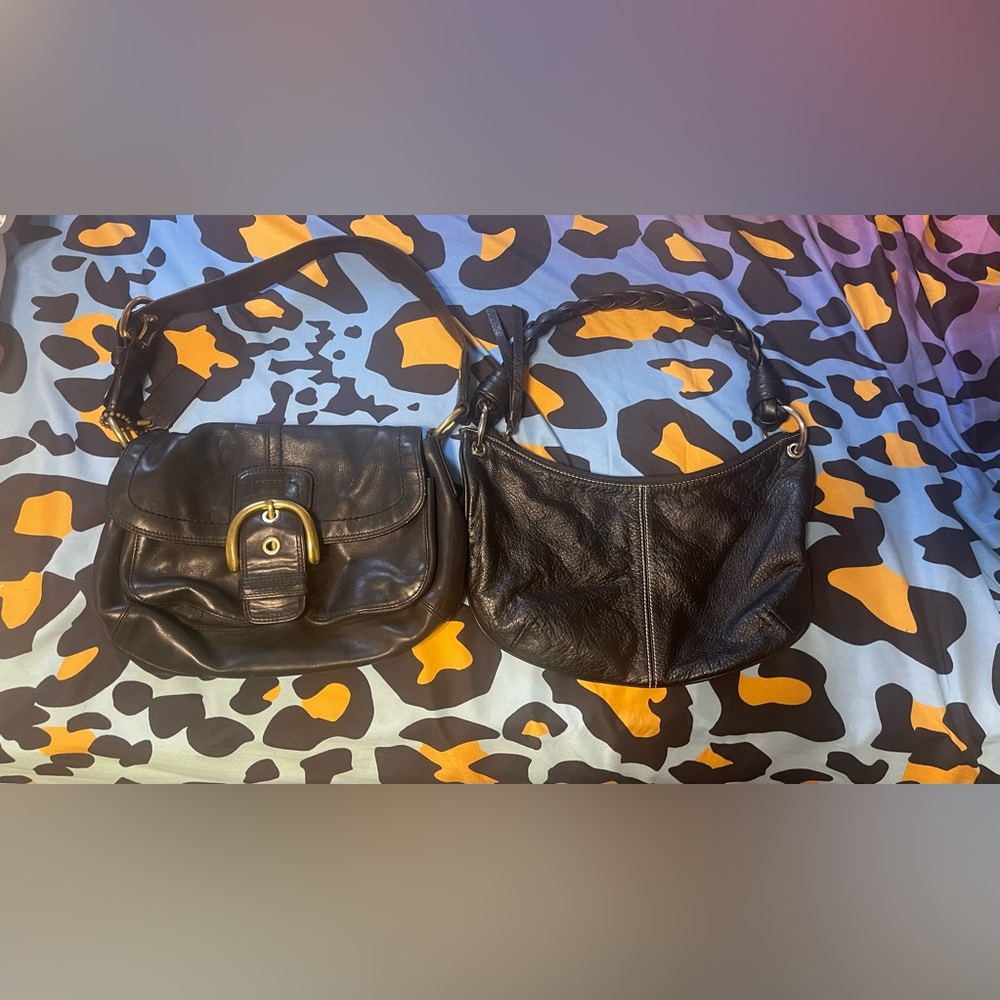 Vintage coach and ralph lauren leather bags